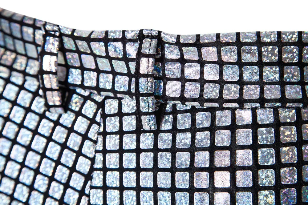 Fashionable New Men's Sequin Hot Stamping Suit Disco Cosplay Party Stage Nightclub Shiny and Cool Performance Suit Set SizeS-3XL