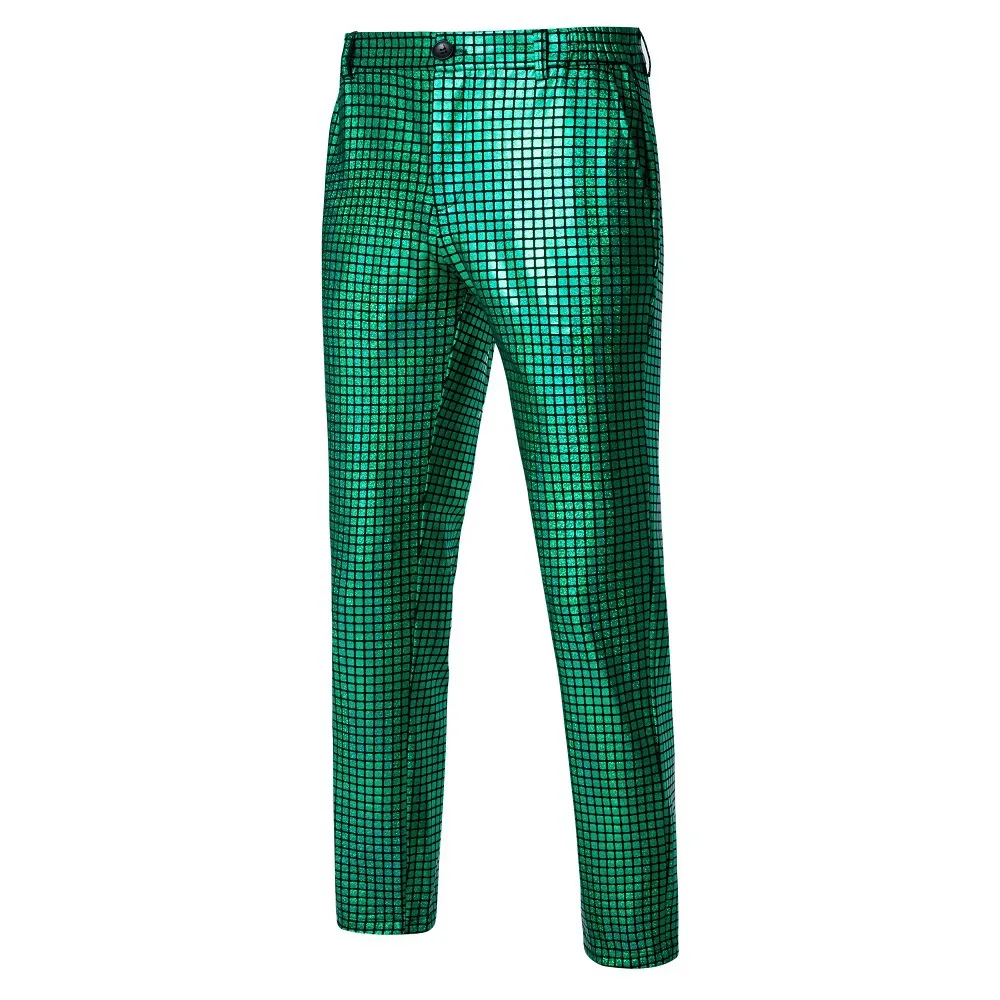 Fashionable New Men's Sequin Hot Stamping Suit Disco Cosplay Party Stage Nightclub Shiny and Cool Performance Suit Set SizeS-3XL