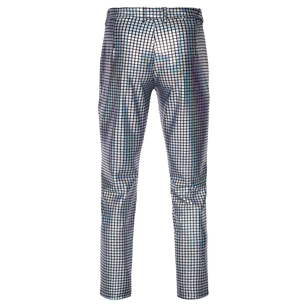 Fashionable New Men's Sequin Hot Stamping Suit Disco Cosplay Party Stage Nightclub Shiny and Cool Performance Suit Set SizeS-3XL