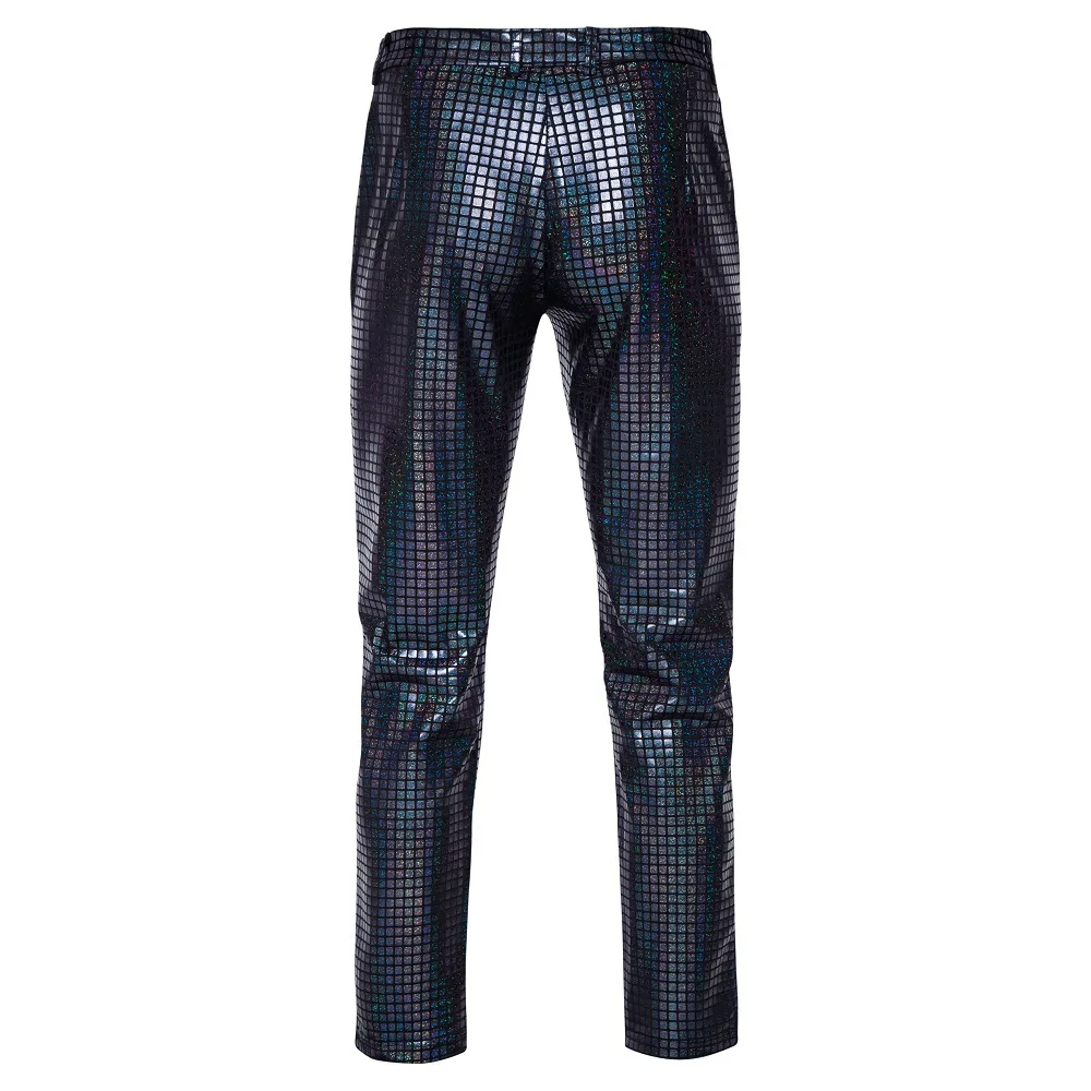 Fashionable New Men's Sequin Hot Stamping Suit Disco Cosplay Party Stage Nightclub Shiny and Cool Performance Suit Set SizeS-3XL