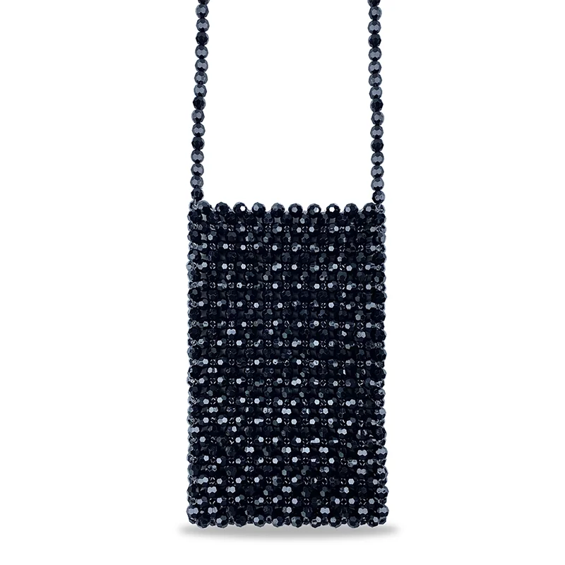 Advanced sense Instagram style acrylic phone bag, hand woven string mini bag, diagonal cross bag, single shoulder bag