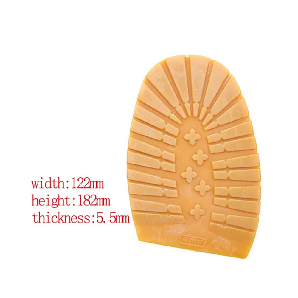 Thicken Rubber Shoe Soles for Men Leather Business Shoes Heel Sole Non-slip Repair DIY Replacement Outsoles Black Yellow Mat Pad