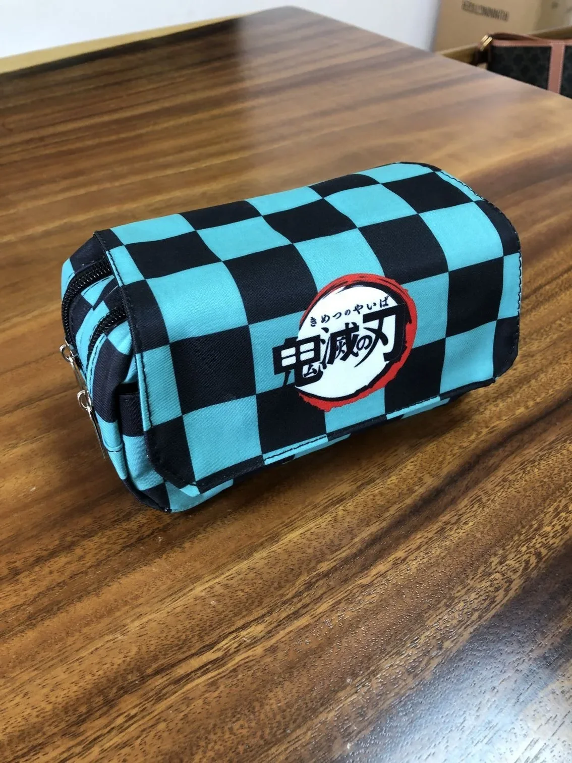 Anime Pen Bag Student Storage Bag Tanjirou Nezuko Zenitsu Giyuu Cartoon Pen Box Boys Girls Pencil Case Stationery
