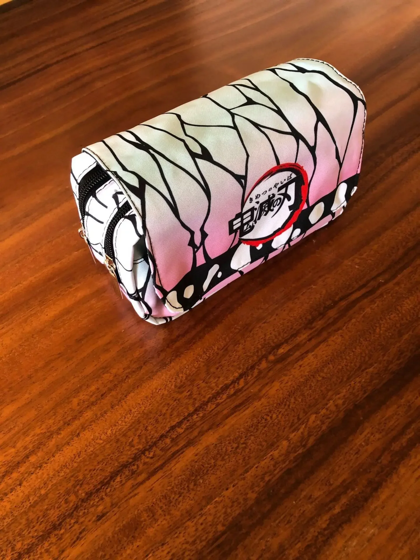 Anime Pen Bag Student Storage Bag Tanjirou Nezuko Zenitsu Giyuu Cartoon Pen Box Boys Girls Pencil Case Stationery