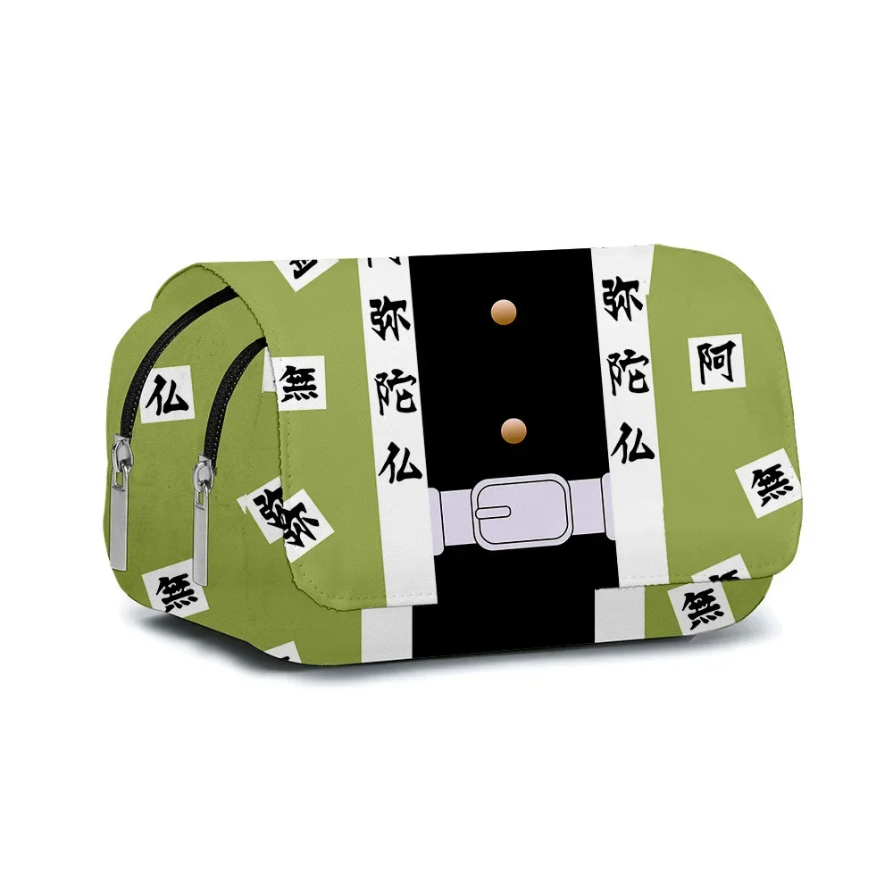 Anime Pen Bag Student Storage Bag Tanjirou Nezuko Zenitsu Giyuu Cartoon Pen Box Boys Girls Pencil Case Stationery