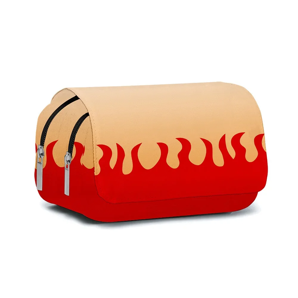 Anime Pen Bag Student Storage Bag Tanjirou Nezuko Zenitsu Giyuu Cartoon Pen Box Boys Girls Pencil Case Stationery