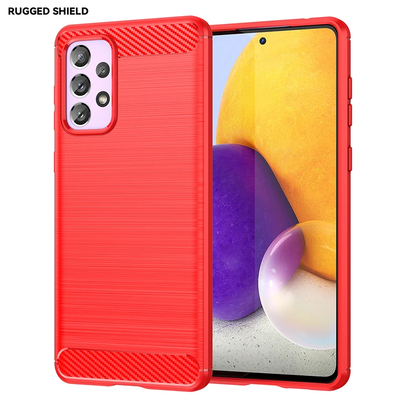 Rubber Carbon Fiber Soft TPU Silicone Back Cover For Samsung A52 A53 A73 A71 A51 A32 A23 A72 A10 A20 A50 A21S A31 A70 Phone Case