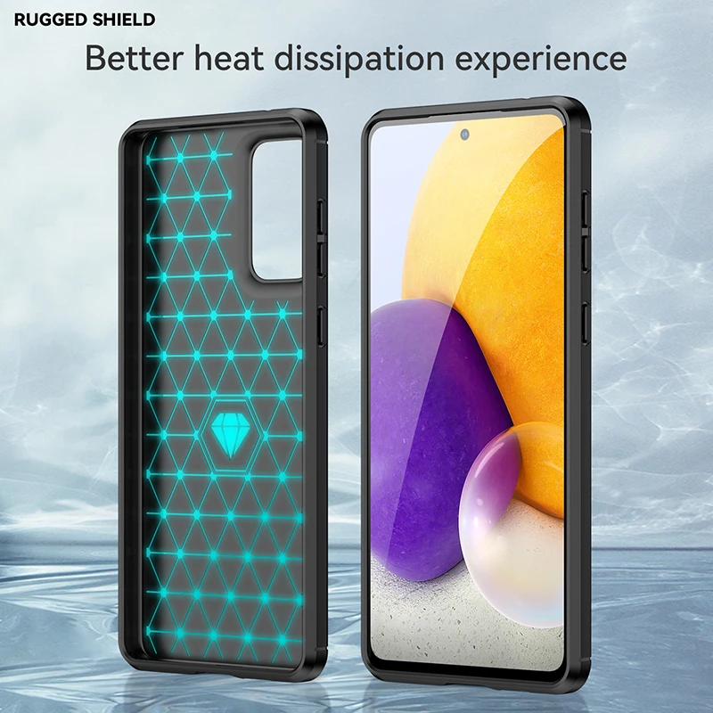 Rubber Carbon Fiber Soft TPU Silicone Back Cover For Samsung A52 A53 A73 A71 A51 A32 A23 A72 A10 A20 A50 A21S A31 A70 Phone Case