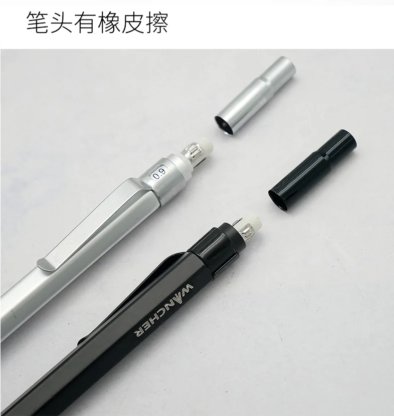 Metal Automatic Pencil Retractable Long Needle Tip Hand Painting Drawing Pocket Pencil 0.3/0.5/0.7/0.9/1.3/2.0mm Sketching Art