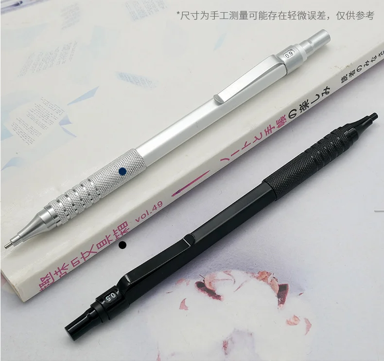 Metal Automatic Pencil Retractable Long Needle Tip Hand Painting Drawing Pocket Pencil 0.3/0.5/0.7/0.9/1.3/2.0mm Sketching Art