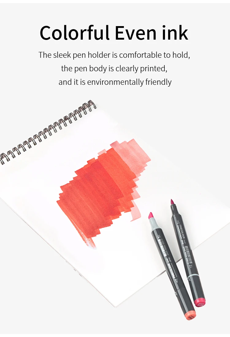 Finecolour EF103 Double-Headed Sketch Markers Pen Alcohol Based Art Markers Oily Soft Artist Manga School Supplies 12Colors