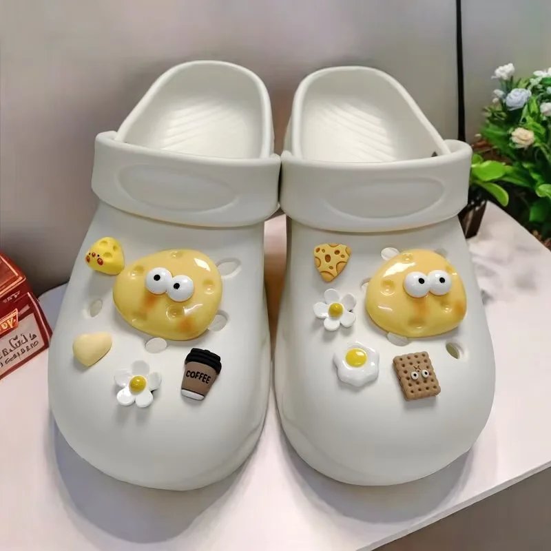 Designer Quality DIY Hole Shoes Charms Set Cheese Garden Shoe Decoration Accessories for Girls Interesting 2025 Gift