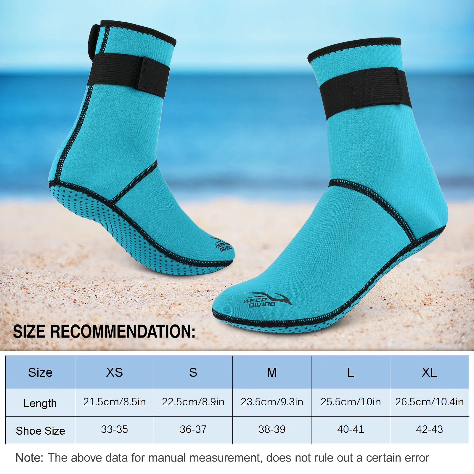 Diving Socks 3mm Neoprene Beach Water Socks Thermal Wetsuit Boots Anti Slip Diving Socks for Rafting Snorkeling Sailing Swimming