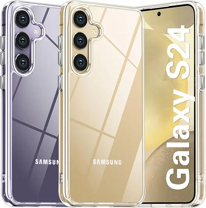 Jingjia Clear Protective Case For Samsung Galaxy S24 Ultra S23 FE S22 Plus Soft Silicone Shell A05 A15 A25 A35 A55 Back Cover