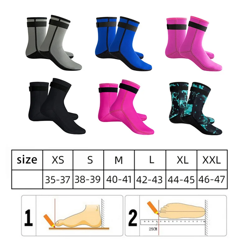 High Cut Neoprene Socks Beach Volleyball Socks for Diving Swimming Socks Surfing Snorkeling Fishing Water Booties Sock