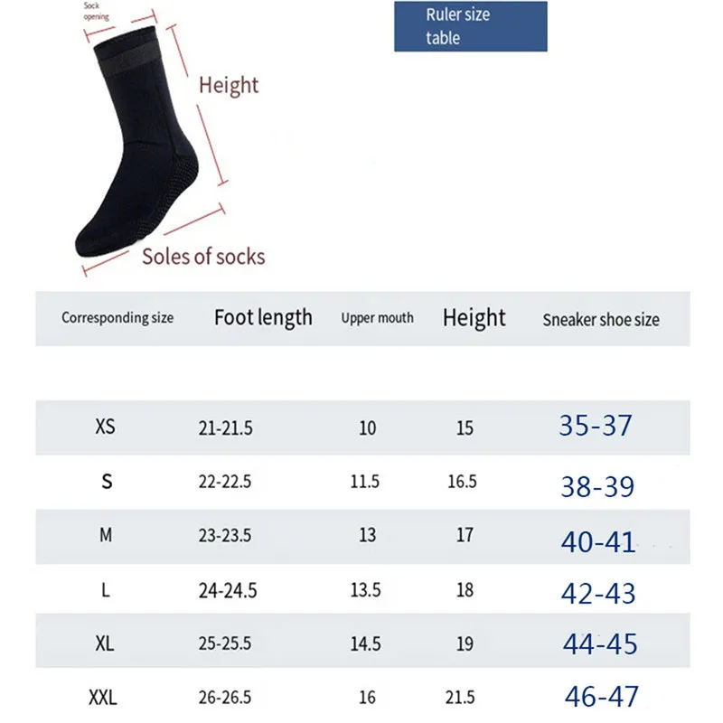 High Cut Neoprene Socks Beach Volleyball Socks for Diving Swimming Socks Surfing Snorkeling Fishing Water Booties Sock