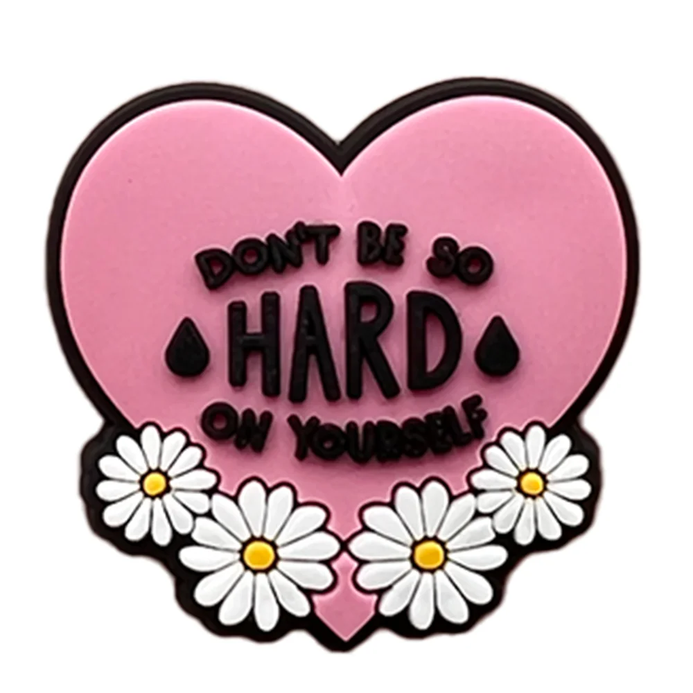 1Pcs PVC Pink Love Butterfly Shoe Charms for Dessert Shoe Decorations Accessories for Women Girls Festival Gifts