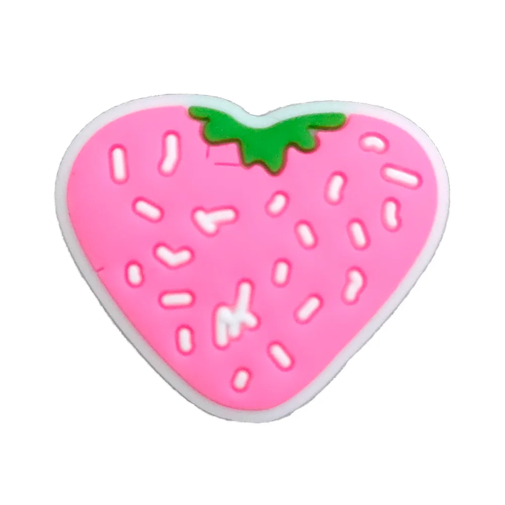 1Pcs PVC Pink Love Butterfly Shoe Charms for Dessert Shoe Decorations Accessories for Women Girls Festival Gifts