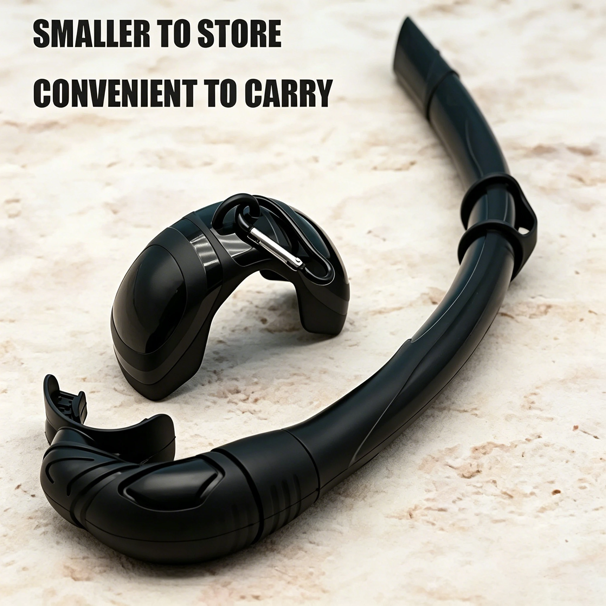 Soft Silicone Diving Snorkel Portable Foldable Wet Scuba Easy Breath Scuba With Storage Case Top Valve for Freediving Swimming