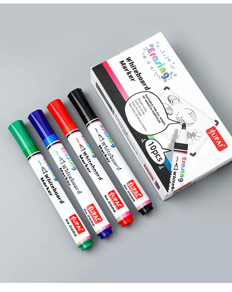 4 Colors Dry Erase Whiteboard Marker Pen Blackboard Erasable Chalk Pens Low Odor White Board Markers Office School Stationery
