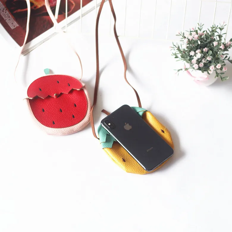 2024 New Girls Messenger Bag Kids Cute Pumpkin Fruit Pattern Children's Bag Children Cute Single Shoulder Crossbody Bag