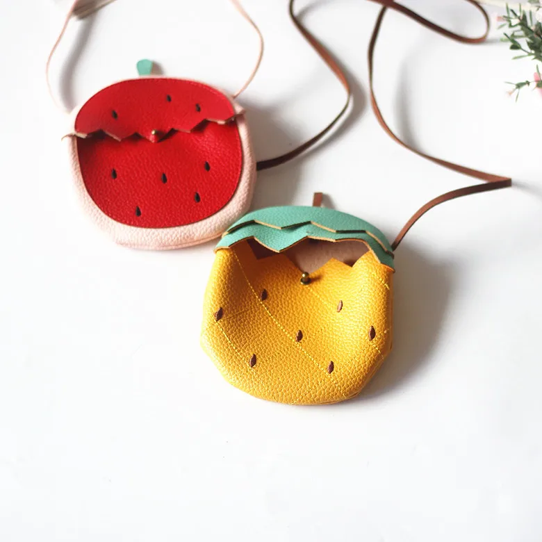 2024 New Girls Messenger Bag Kids Cute Pumpkin Fruit Pattern Children's Bag Children Cute Single Shoulder Crossbody Bag