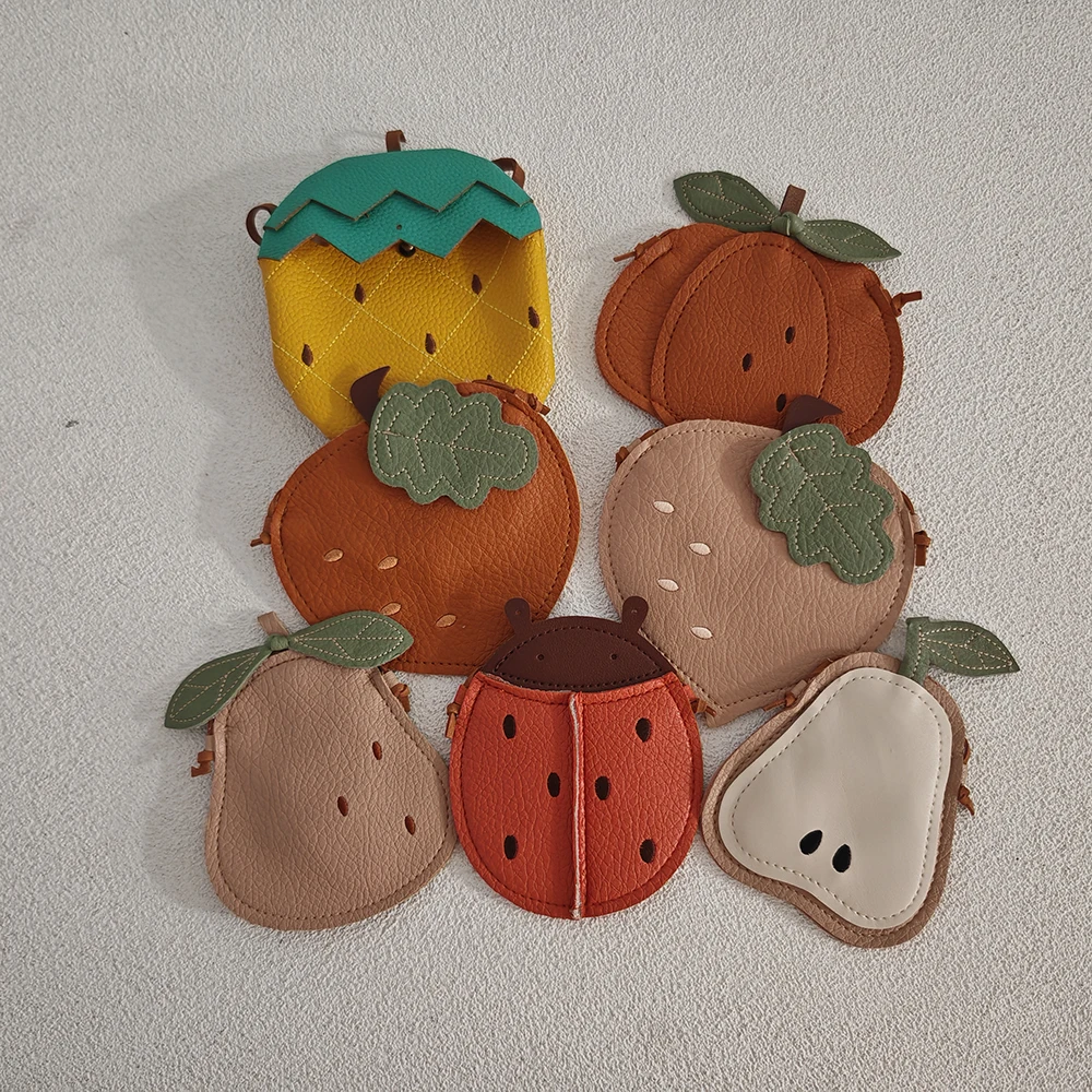 2024 New Girls Messenger Bag Kids Cute Pumpkin Fruit Pattern Children's Bag Children Cute Single Shoulder Crossbody Bag