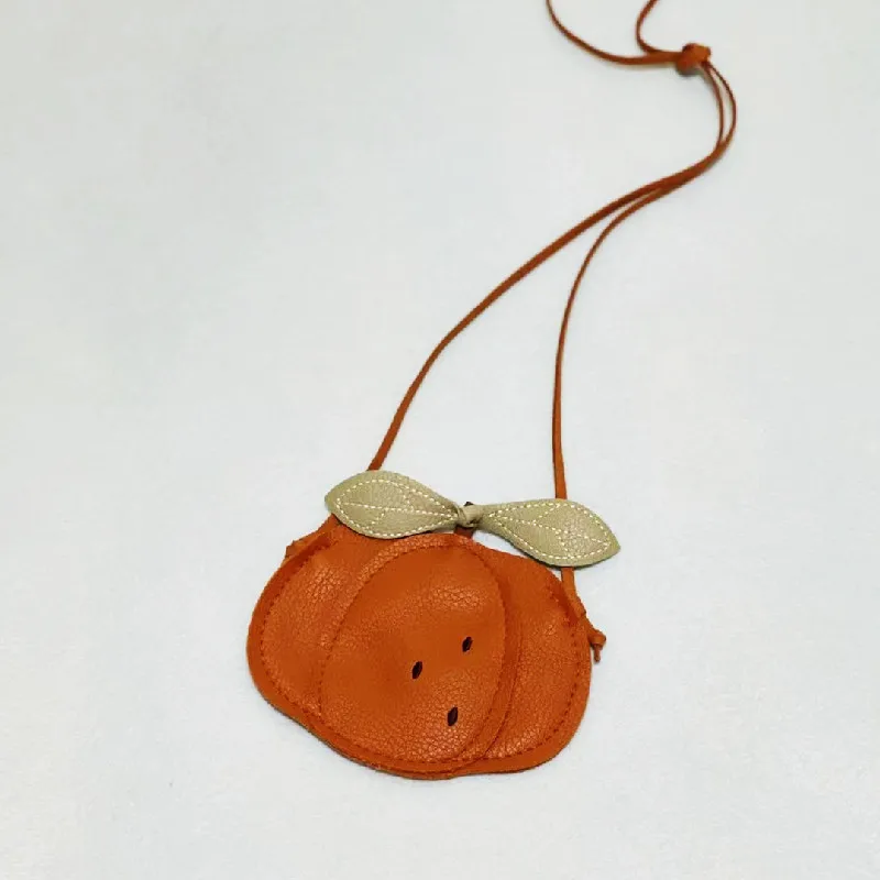 2024 New Girls Messenger Bag Kids Cute Pumpkin Fruit Pattern Children's Bag Children Cute Single Shoulder Crossbody Bag