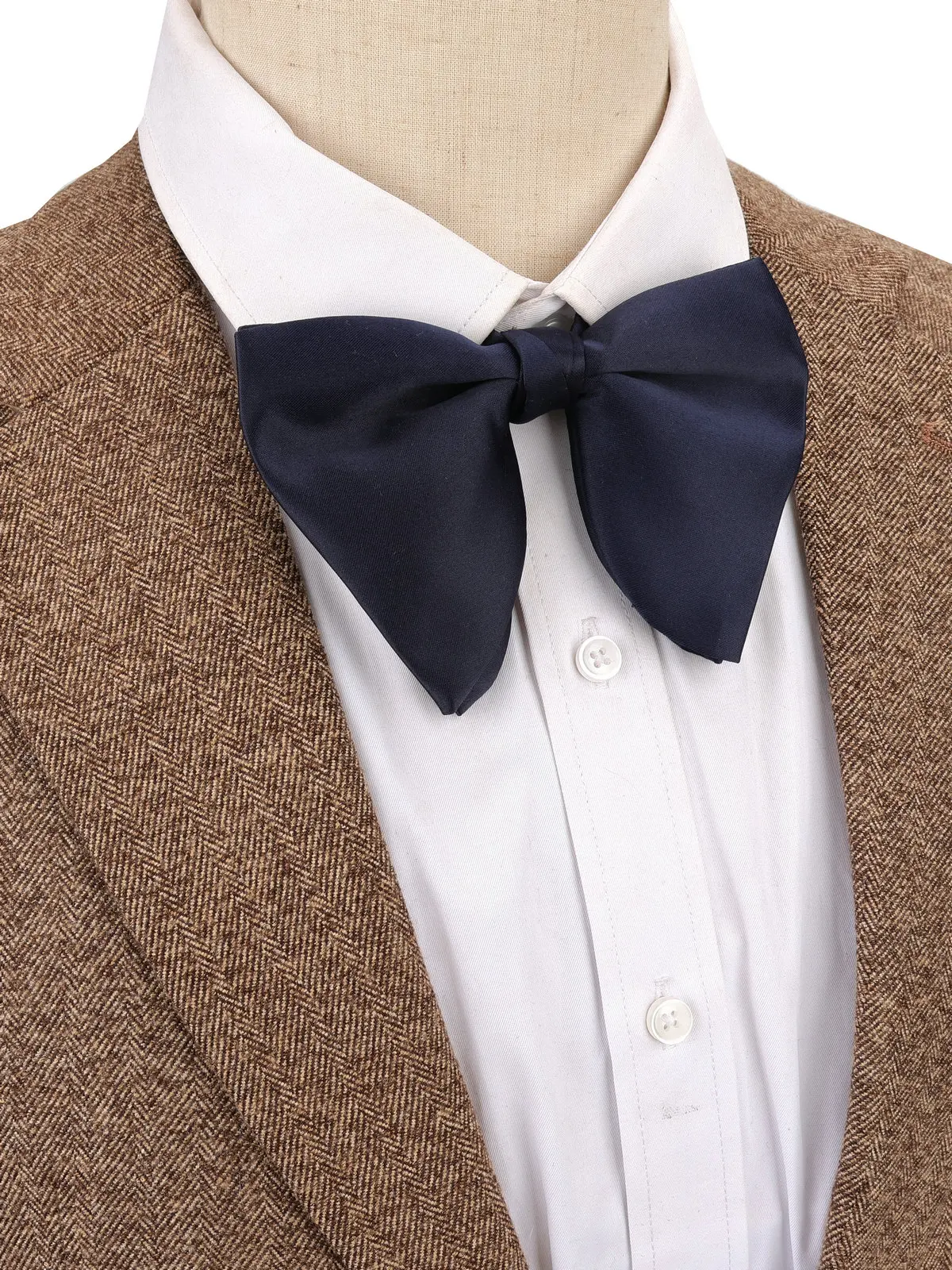 Elegant Solid Bow Tie For Men Wedding Bowtie Adjustable Oversize Bowtie Men's Vintage Groom Big Ties Butterfly Neck Boys Gifts