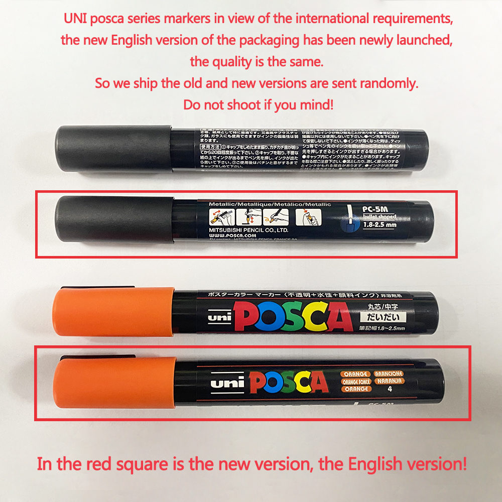 21/24 Colors UNI Posca Marker PC-1M/3M/5M Waterproof Acrylic Marcadores Art Supplies Graffiti Manga Design Painting Stationery