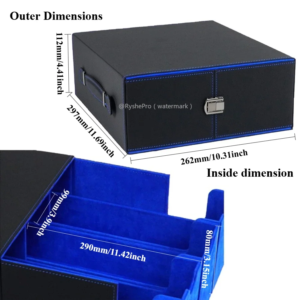 Storage Box For 1800+ Trading Cards PU Leather Commander Card Deck Case Magnetic Closure Card Holder Fits for Magic Game Cards