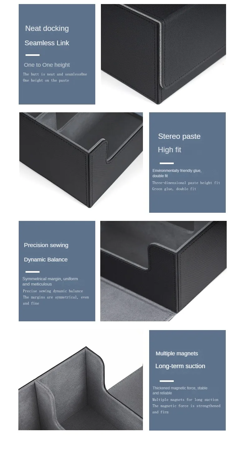 Storage Box For 1800+ Trading Cards PU Leather Commander Card Deck Case Magnetic Closure Card Holder Fits for Magic Game Cards