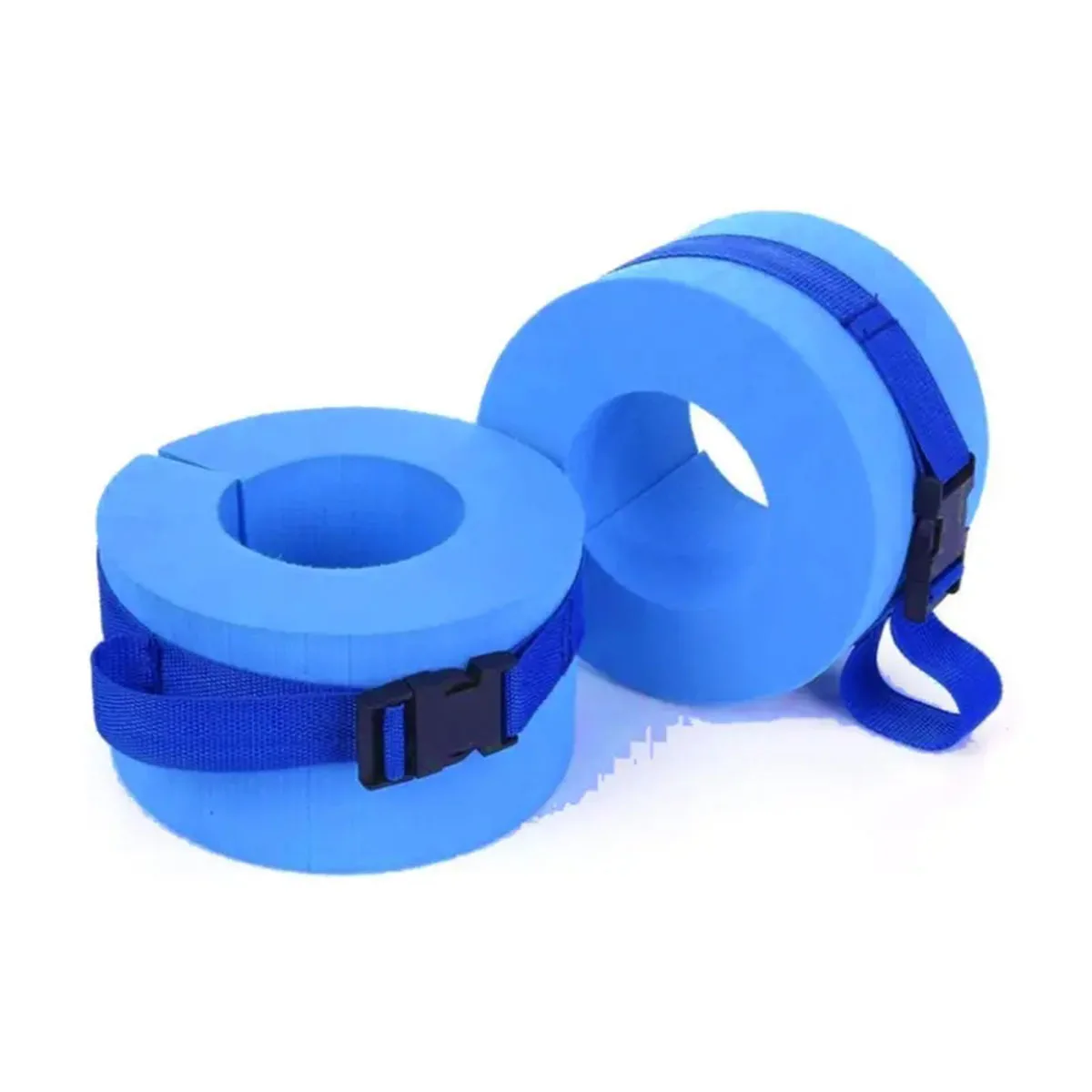 2pcs Foam Swimming Floating Rings, Solid Color Ankles Arms Floats With Quick Release Buckle, Swim Training Equipment