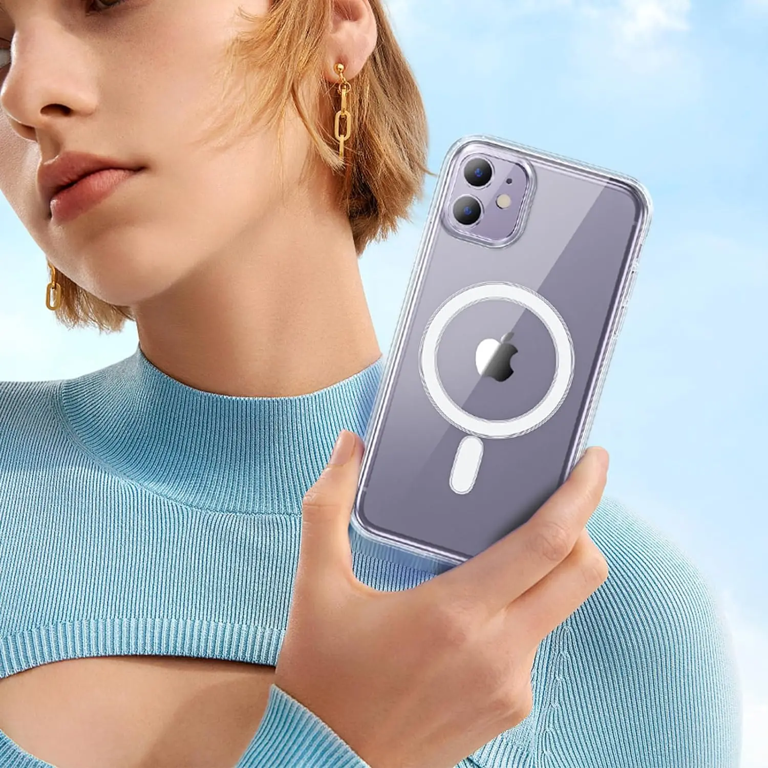 Shockproof Magnetic Case for iPhone 11 12 13 14 15 Pro Max Mini iPhone X Xs XR Protective Phone Case With Screen Protector Glass