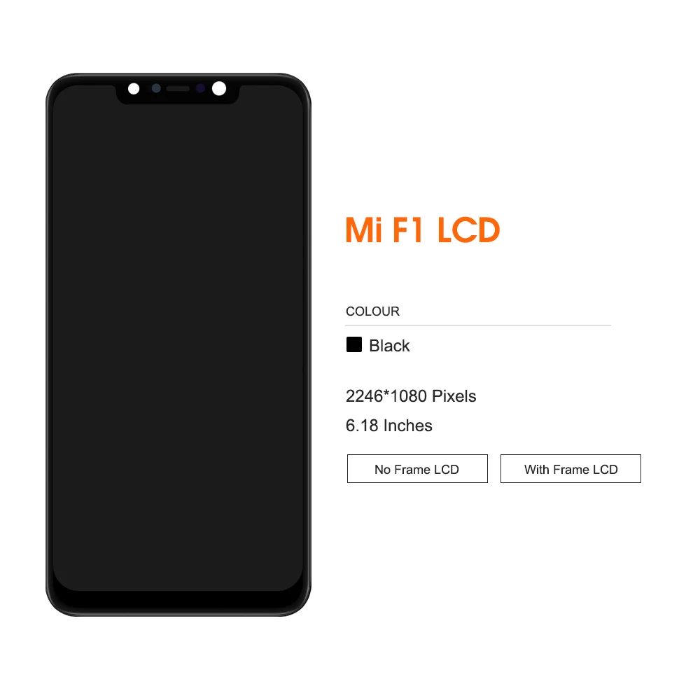 6.18" AAA Quality LCD+Frame For Xiaomi Pocophone F1 LCD Display Screen Assembly For POCO F1 LCD Screen Display Replace