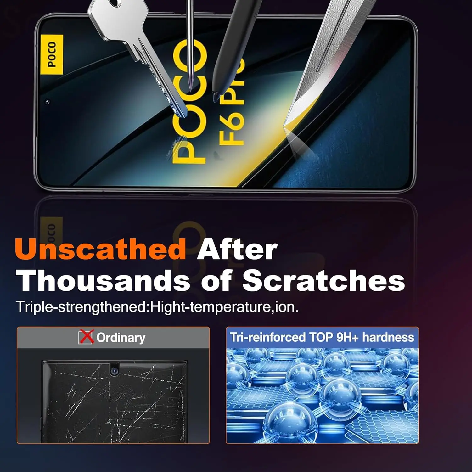 1/4Pcs For Poco F6 Pro Tempered Glass For Poco F6 F6Pro Screen Protector Glass Film
