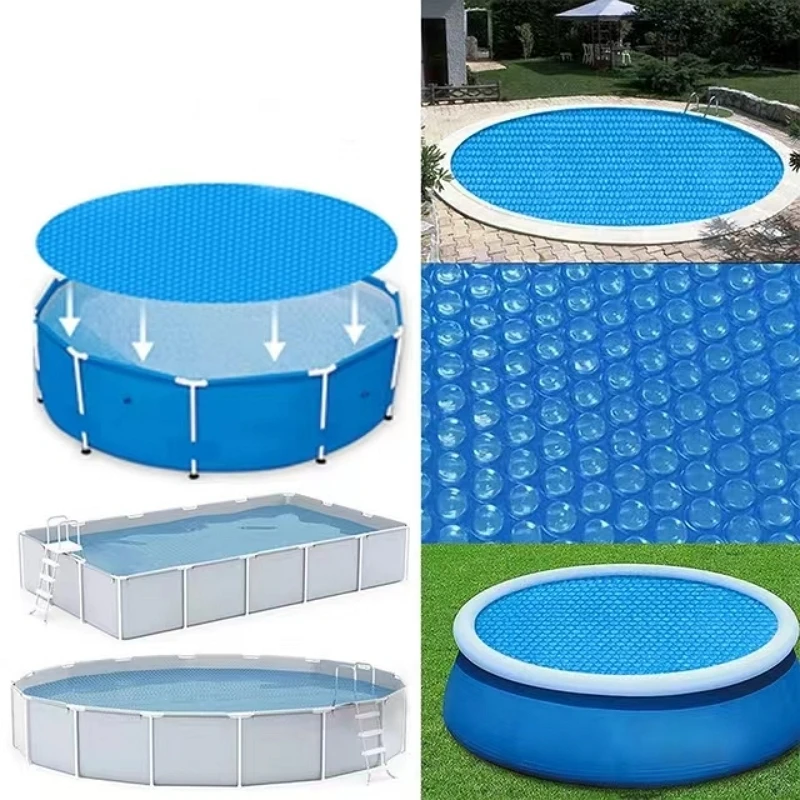 3*2m Rectangular and 3.6m Round Solar Swimming Pool Cover, Heat Insulation, Dustproof Blanket for Pool, Heat Pool Accessories