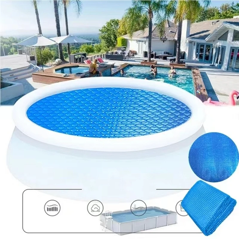 3*2m Rectangular and 3.6m Round Solar Swimming Pool Cover, Heat Insulation, Dustproof Blanket for Pool, Heat Pool Accessories