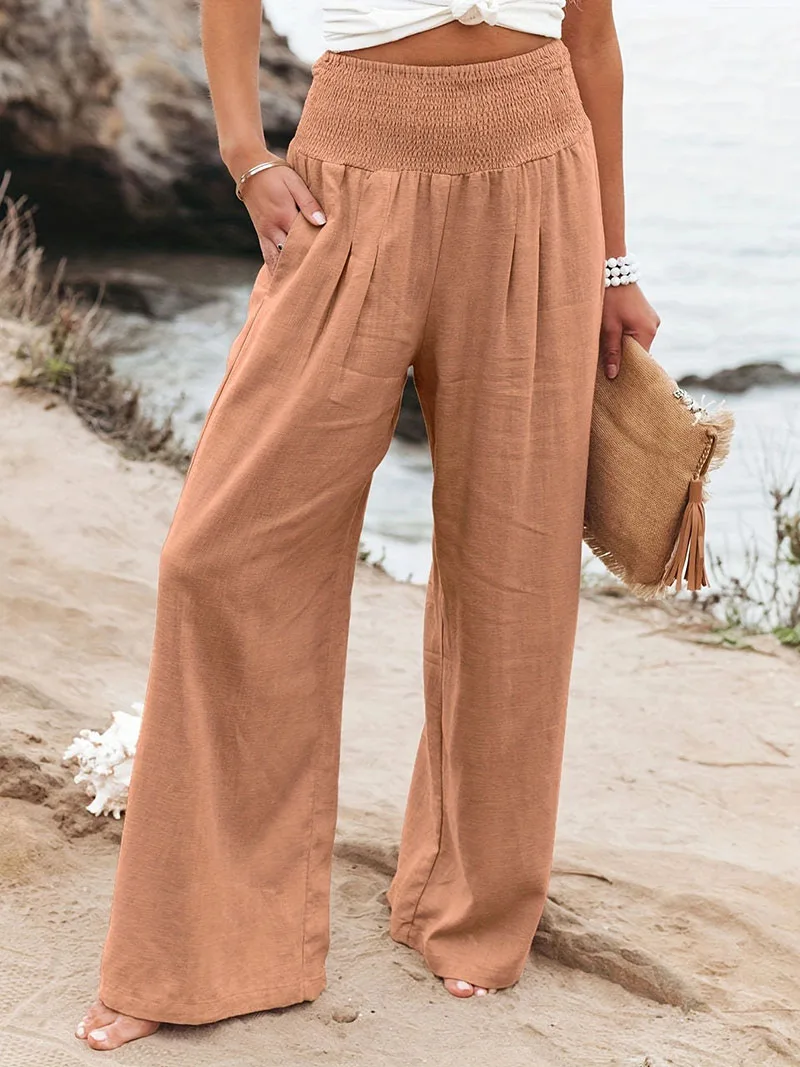 New Spring Women's Casual Pants, Casual Style, Comfortable Mid Waist Long Pants for Women