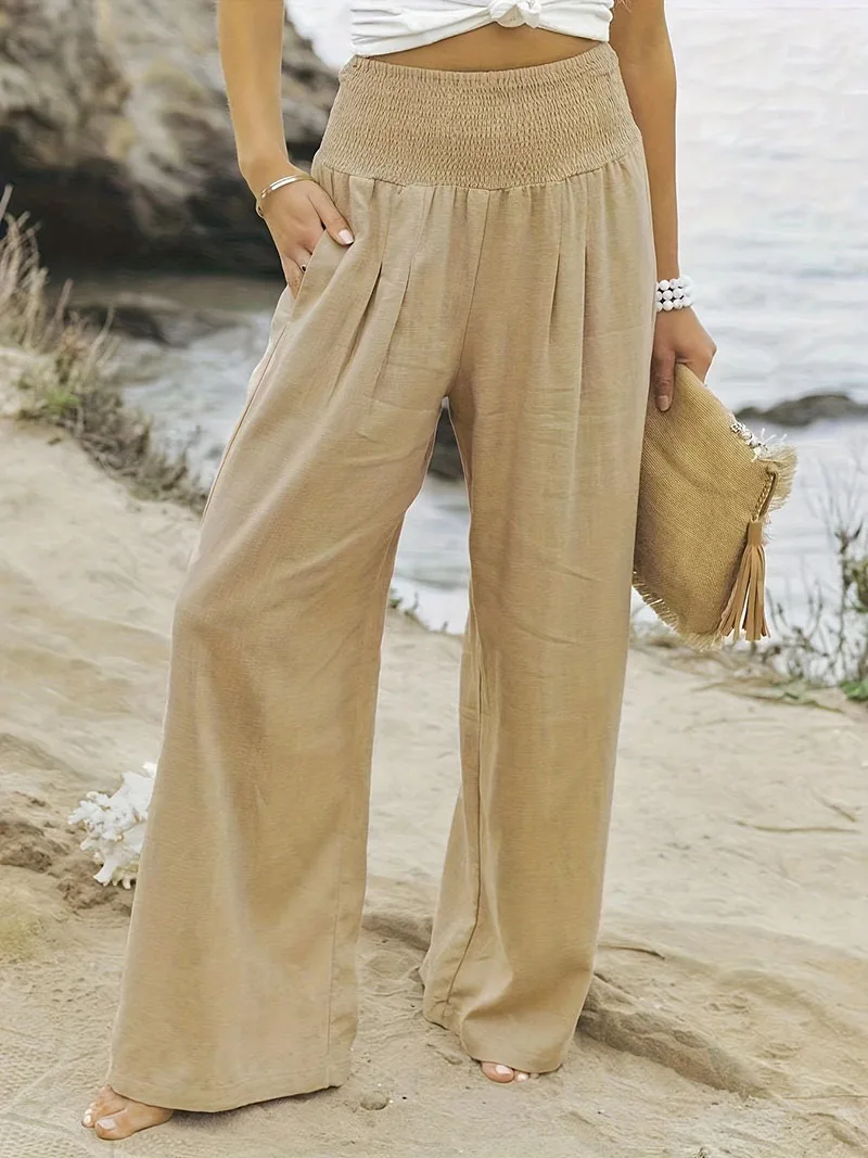 New Spring Women's Casual Pants, Casual Style, Comfortable Mid Waist Long Pants for Women