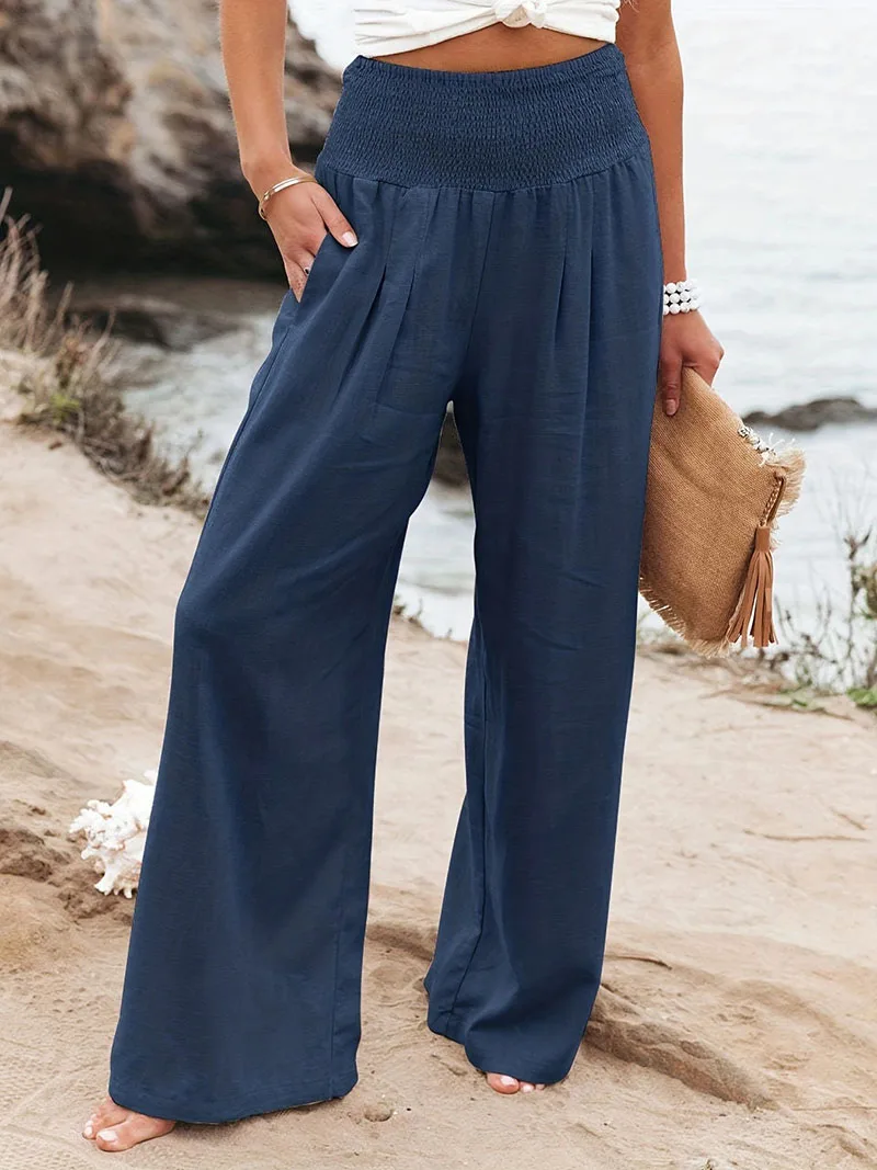 New Spring Women's Casual Pants, Casual Style, Comfortable Mid Waist Long Pants for Women
