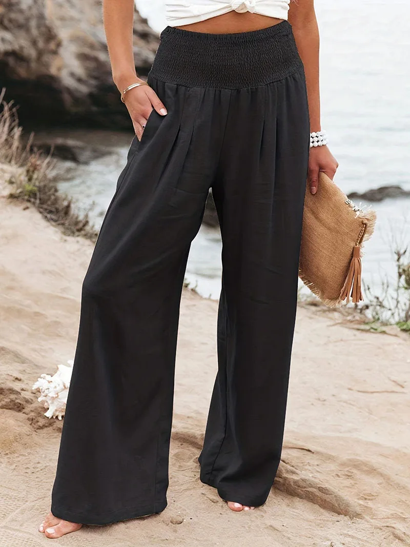 New Spring Women's Casual Pants, Casual Style, Comfortable Mid Waist Long Pants for Women