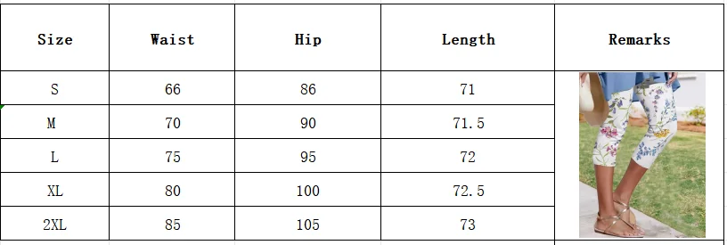 Summer leisure new digital printing slim cropped pants leggings ladies