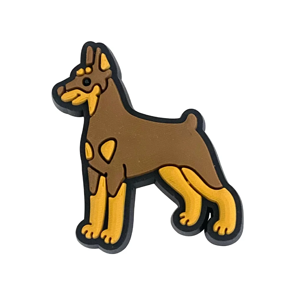 Hot Sales 1Pcs PVC Cute Dog Shoe Charms Animals Pin for Crocs Accessories Sandals Wristband Decorations Boys Girls Party Gifts
