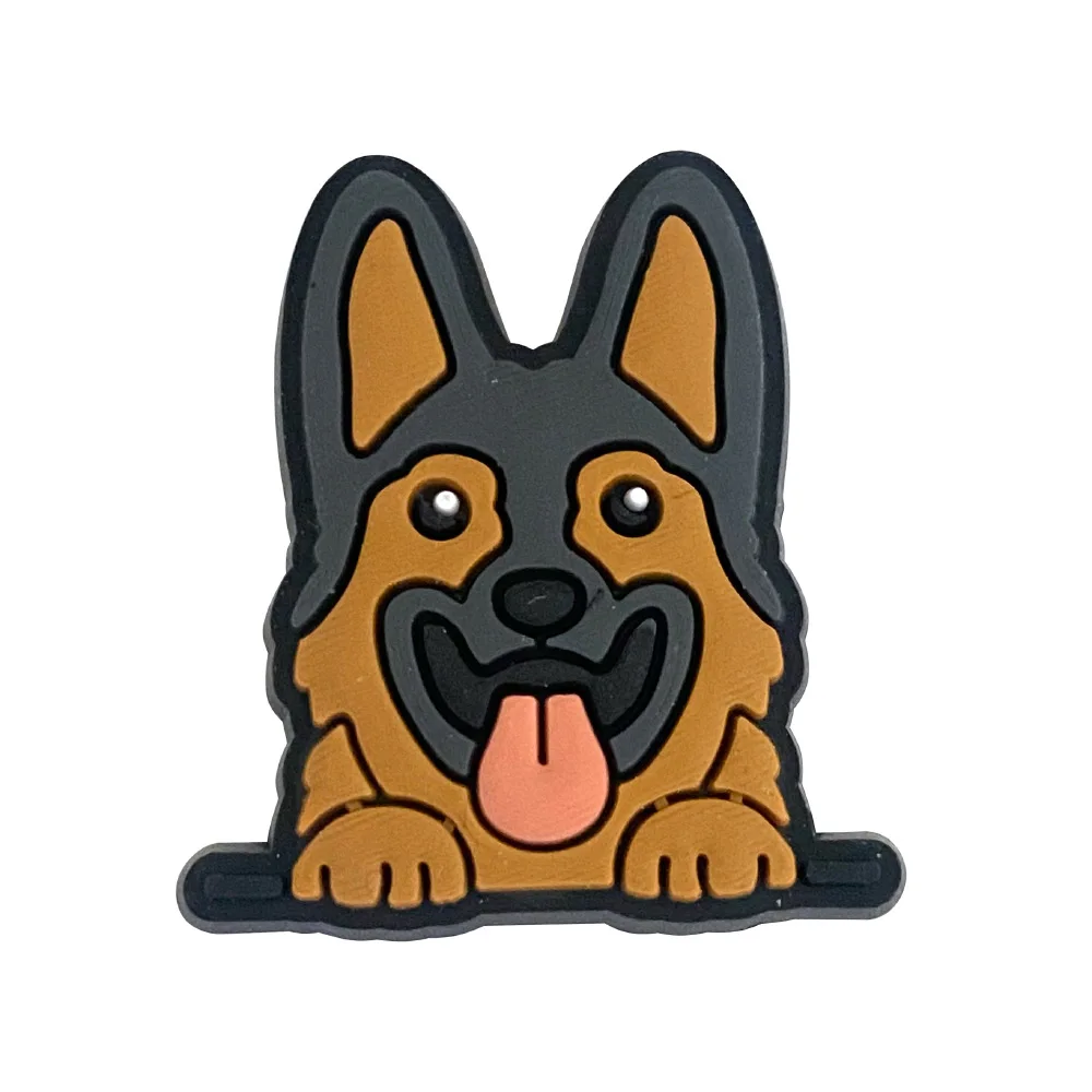 Hot Sales 1Pcs PVC Cute Dog Shoe Charms Animals Pin for Crocs Accessories Sandals Wristband Decorations Boys Girls Party Gifts
