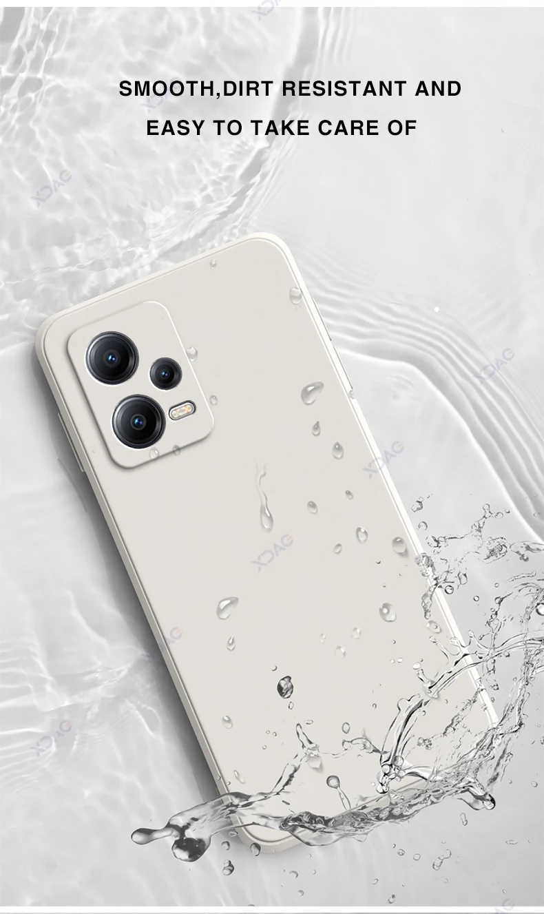 Luxury Double Liner Phone Case for Xiaomi POCO X5 Pro 5G Square Liquid Silicone Back Cover POCOX5 X5Pro 360 Soft Shockproof Bags