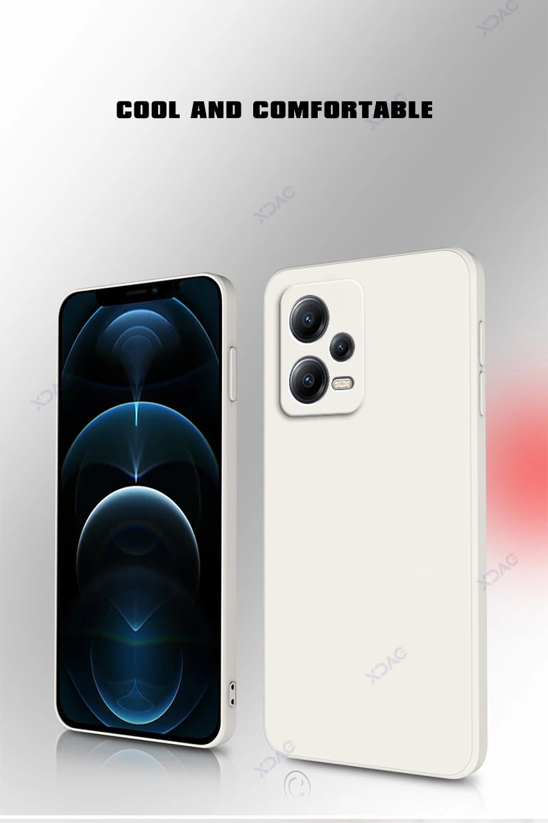 Luxury Double Liner Phone Case for Xiaomi POCO X5 Pro 5G Square Liquid Silicone Back Cover POCOX5 X5Pro 360 Soft Shockproof Bags