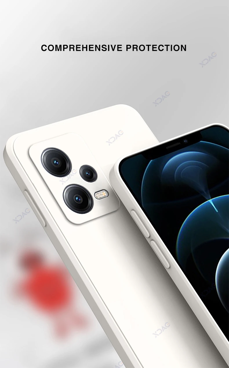 Luxury Double Liner Phone Case for Xiaomi POCO X5 Pro 5G Square Liquid Silicone Back Cover POCOX5 X5Pro 360 Soft Shockproof Bags
