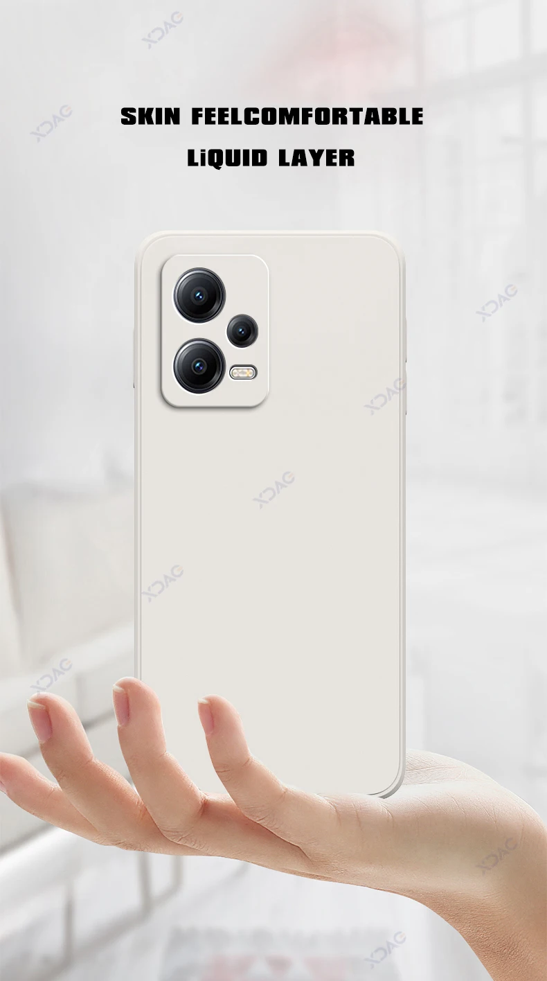 Luxury Double Liner Phone Case for Xiaomi POCO X5 Pro 5G Square Liquid Silicone Back Cover POCOX5 X5Pro 360 Soft Shockproof Bags