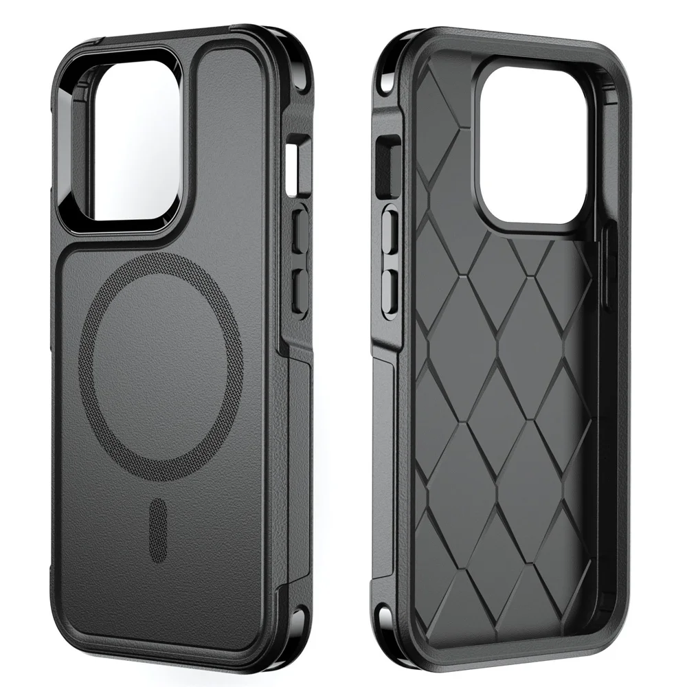 Magnetic Case for iPhone 16 15 14 Pro Max Plus 13 Mini 12 for MagSafe Military Grade Drop Protective Tough Shockproof Case